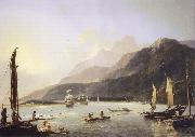 unknow artist A View of Maitavie Bay,in the Island of Otaheite Tahiti Germany oil painting artist